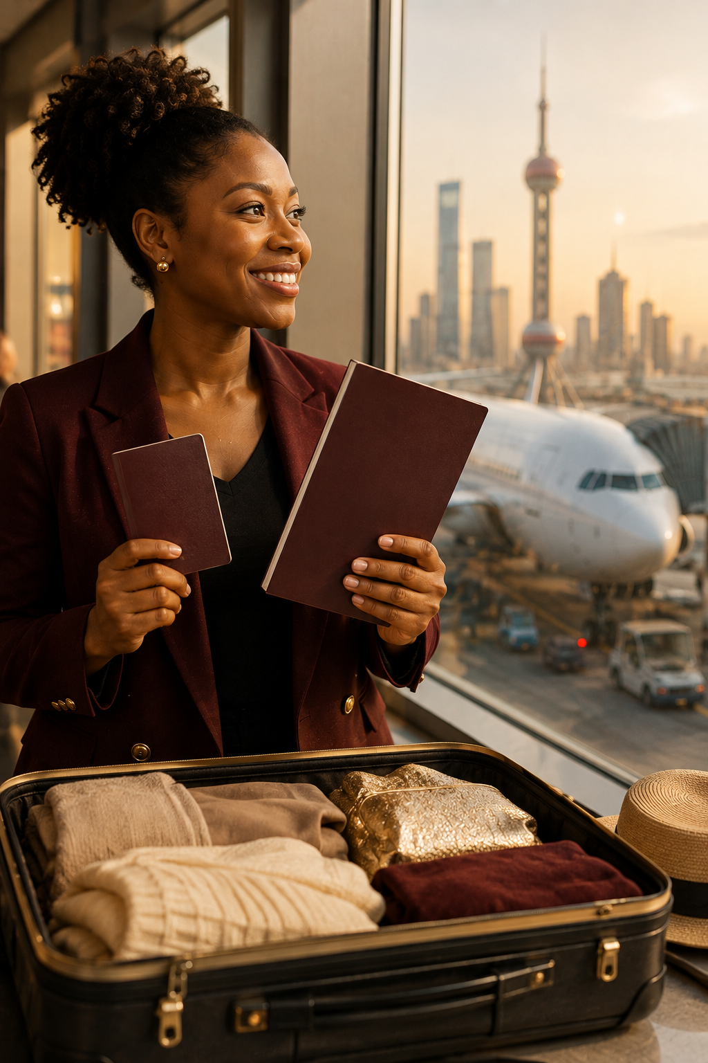 Entrepreneur préparant son voyage business en Chine